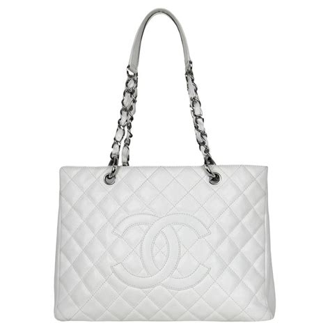 chanel tote leather bag|white chanel grand shopper tote.